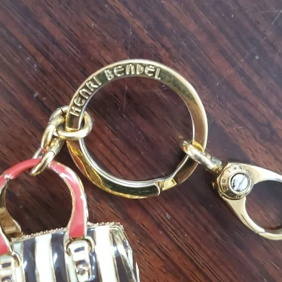 Henri Bendel striped Speedy satchel key fob - Picture 3 of 9